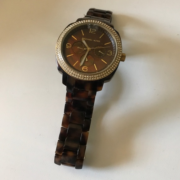 michael kors tortoiseshell watch